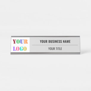 Custom Business Logo Info Naam Bureaunaam Bord Bureau Naambordje