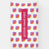 Custom Business logo Instagram Achtergrond Eenvoud Spandoek (Verticaal)