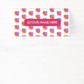 Custom Business logo Instagram Achtergrond Eenvoud Spandoek (Insitu)