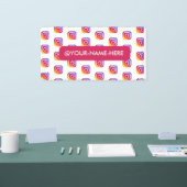 Custom Business logo Instagram Achtergrond Eenvoud Spandoek (Beurs)