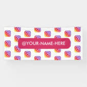 Custom Business logo Instagram Achtergrond Eenvoud Spandoek (Horizontaal)