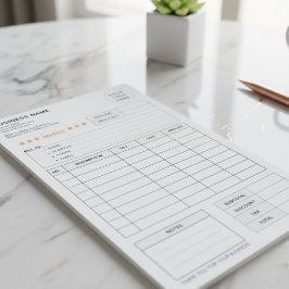Custom Business Logo & Invoice Order Form Pad Post-it® Notes