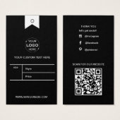 Custom Business Logo Kleding Label Prijs Hang Labe Visitekaartje (Voorkant /achterkant)