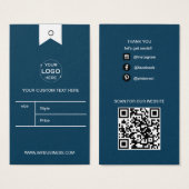 Custom Business Logo Kleding Label Prijs Hang Labe Visitekaartje (Voorkant /achterkant)