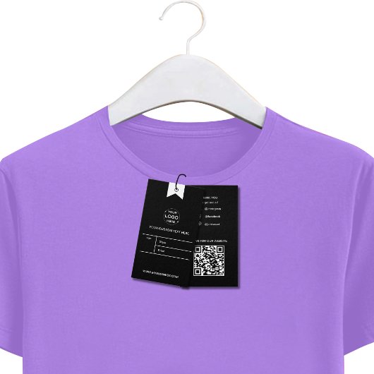 Custom Business Logo Kleding Label Prijs Hang Labe Visitekaartje