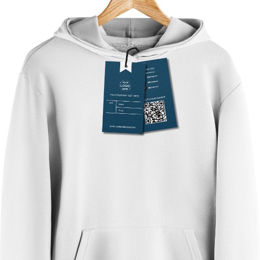 Custom Business Logo Kleding Label Prijs Hang Labe Visitekaartje