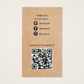 Custom Business Logo Kleding Label Prijs Label Visitekaartje (Achterkant)