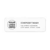 Custom Business Logo L Classic Zwart & Wit Merk Etiket (Voorkant)