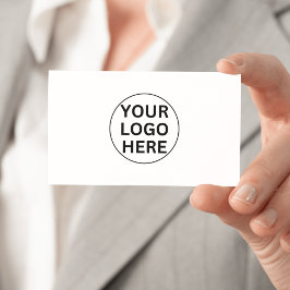 Custom Business Logo L Classic Zwart-wit Visitekaartje