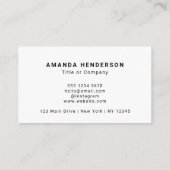 Custom Business Logo L Classic Zwart-wit Visitekaartje (Achterkant)