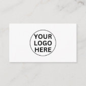 Custom Business Logo L Classic Zwart-wit Visitekaartje (Voorkant)
