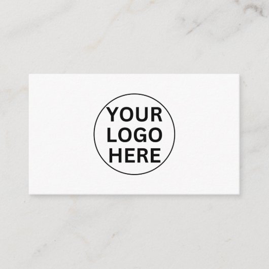 Custom Business Logo L Classic Zwart-wit Visitekaartje (Voorkant)