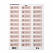 Custom Business Logo L Clean Blush Pink Branded Etiket (Full Sheet)