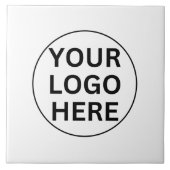 Custom Business Logo L Professional Wit Tegeltje (Voorkant)