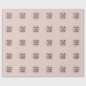 Custom Business Logo L Promotional Blush Pink Cadeaupapier (Vlak)