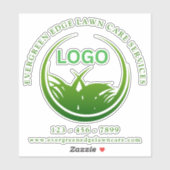 Custom Business Logo Lawn Care Vinyl Sticker (Vel)
