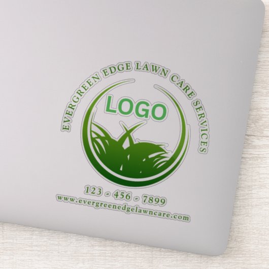Custom Business Logo Lawn Care Vinyl Sticker (Detail)