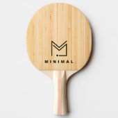 Custom Business Logo Licht Hout Minimal Design Tafeltennisbatje (Achterkant)