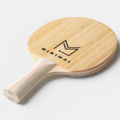 Custom Business Logo Licht Hout Minimal Design Tafeltennisbatje (Voorkant Gekanteld)