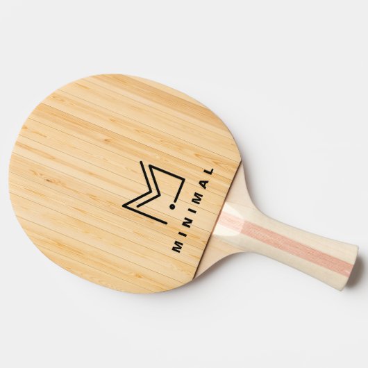 Custom Business Logo Licht Hout Minimal Design Tafeltennisbatje (Zijkant)