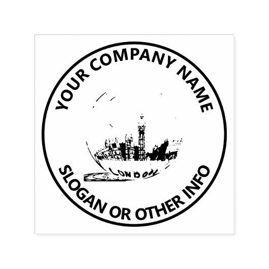 Custom Business Logo Londen Zelfinktende Stempel (Design)