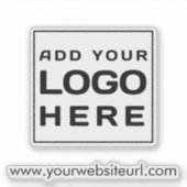 Custom Business Logo Medewerkers Swag Sticker (Voorkant)