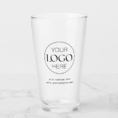 Custom Business Logo Merk Modern Print Glas (Voorkant)