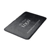 Custom Business Logo Minimalist Black Herringbone Badmat (Gekanteld)