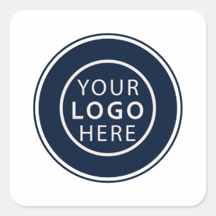 Custom Business Logo Minimalist Custom Vierkante Sticker