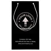 Custom Business Logo Minimalist Zwart Klein Cadeauzakje (Achterkant)