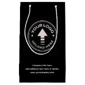 Custom Business Logo Minimalist Zwart Klein Cadeauzakje (Voorkant)