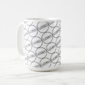 Custom Business Logo Modern Branded Coffee Koffiemok (Voorkant links)