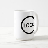 Custom Business Logo Modern Branded Coffee Koffiemok (Voorkant rechts)