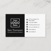 Custom Business Logo Modern Eenvoudig Minimalistis Visitekaartje (Voorkant)