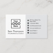 Custom Business Logo Modern Eenvoudig Minimalistis Visitekaartje (Voorkant)