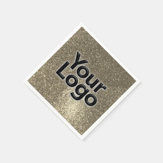 Custom Business Logo Modern Fun Glitter Party Servet (Hoek)