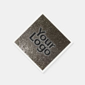 Custom Business Logo Modern Fun Glitter Party Servet (Hoek)