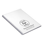Custom Business Logo Modern Kantoor Notitieboek (Rechterzijde)