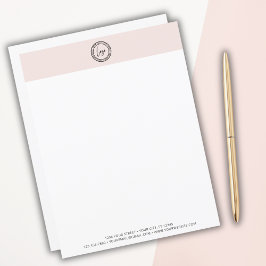 Custom Business Logo Modern Minimal Blush Roze