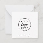 Custom Business Logo Modern minimalist Notitiekaartje (Voorkant)