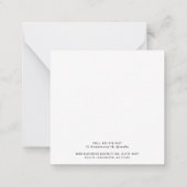 Custom Business Logo Modern minimalist Notitiekaartje (Achterkant)