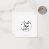 Custom Business Logo Modern minimalist Notitiekaartje (Voorkant / Achterkant in situ)