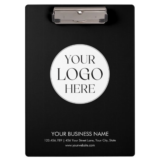 Custom Business Logo Modern Minimalist Promotional Klembord (Voorkant)