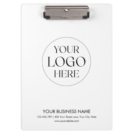 Custom Business Logo Modern Minimalist Promotional Klembord (Voorkant)