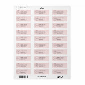 Custom Business Logo Modern Monogram Blush Roze Etiket (Full Sheet)