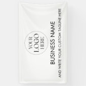 Custom Business Logo Modern Professional Spandoek (Verticaal)