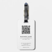 Custom Business Logo Modern QR Code Company Bagagelabel (Achterkant verticaal)