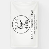 Custom Business Logo Modern Spandoek (Verticaal)