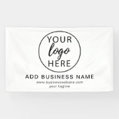 Custom Business Logo Modern Spandoek (Horizontaal)