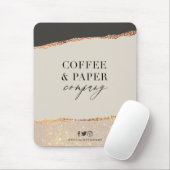 Custom Business Logo Muismat Black Cream Gold (Met muis)